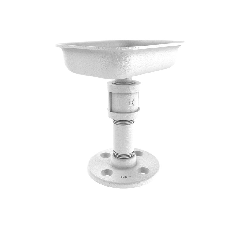 Vanity Top Soap Dish, Matt White Finish
